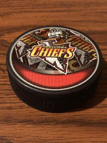 Johnstown Chiefs ECHL Hockey Logo Puck