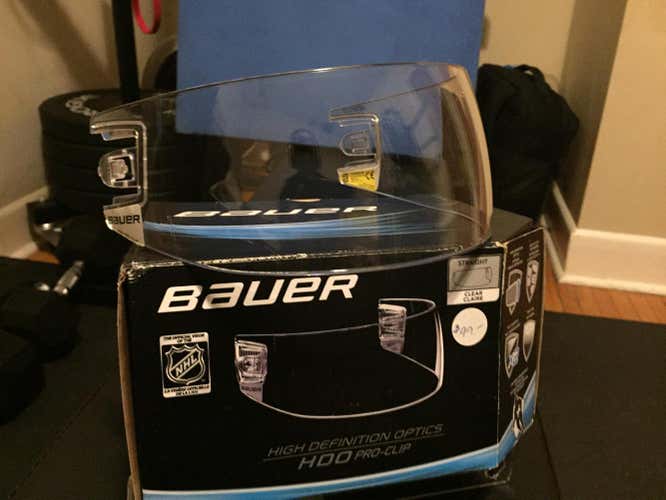 New Senior Bauer HDO Pro-Clip Straight Cut Visor Visor