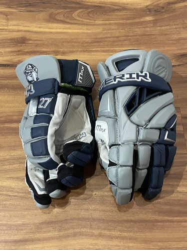 Custom Georgetown Lacrosse Maverick Max Gloves Size 13 (New)