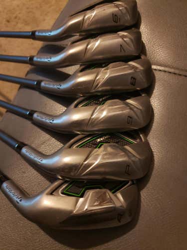 Used Men's TaylorMade RBZ Right Handed Iron Set Senior Flex Graphite Shaft