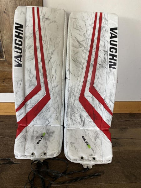 White Senior 33" Vaughn Ventus SLR2 Pro Carbon Goalie Leg Pads
