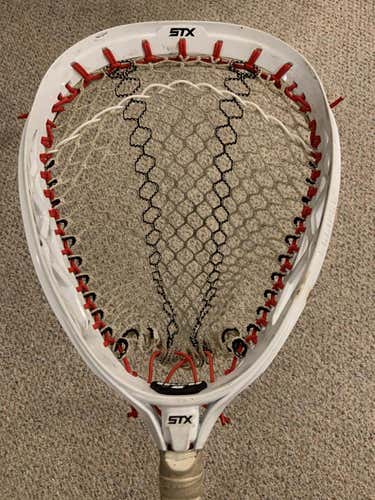 White Used Goalie Strung Eclipse 2 Goalie Head