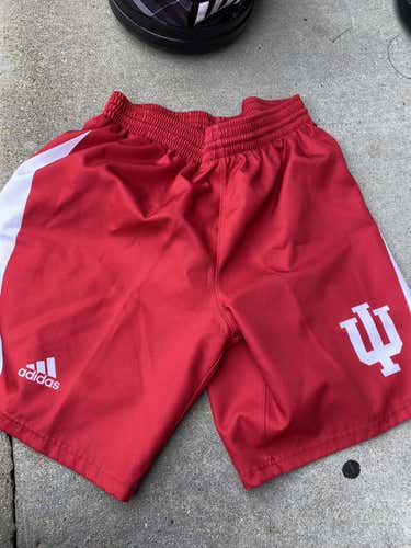 Red Men's Medium IU Lacrosse Game Adidas Shorts