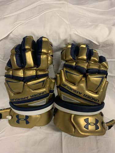 Custom Notre Dame Under Armour Engage Lacrosse Gloves