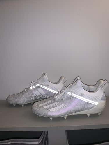 NEW Adidas Adizero White Young King Cleats Size 13 CHROME BOTTOM