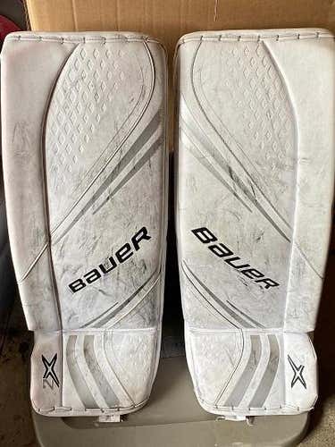 Bauer Vapor 2X Goalie Leg Pads- Intermediate Medium 31" White