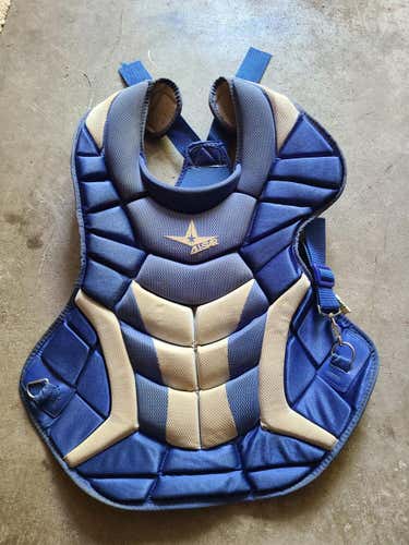 Excellent Condition Blue Used Adult All Star System 7 Catcher's Chest Protector