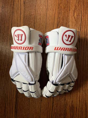 White New Warrior 13" Evo Pro Lacrosse Gloves