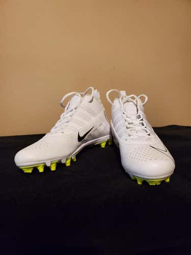 White New Adult Size 11 (Women's 12) Molded Cleats Nike Alpha Huarache 6 Pro