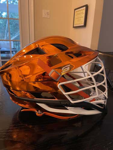 Orange Used Adult Player's Cascade S Helmet