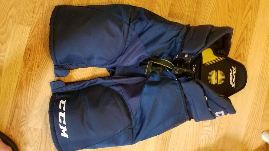 Blue Junior Used XL CCM Tacks 7092 Hockey Pants