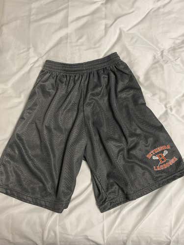 Gray Adult Medium Bethesda Lacrosse Mesh Shorts