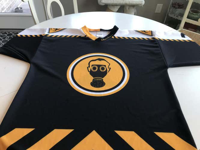 Jerseys for Ukraine (New) Gas Mask Black Adult Unisex Team Jersey - XL - SKU # 142