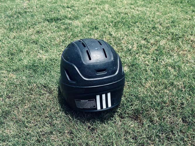 Black Used Large Adidas Triple Stripe Batting Helmet