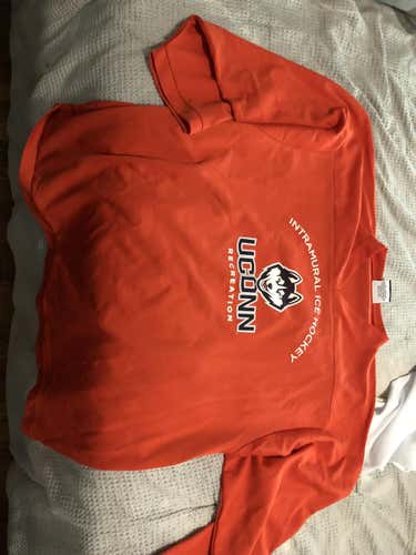Orange UConn hockey jersey