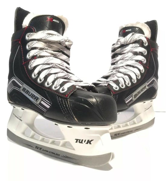 Senior Used Bauer Vapor X400 Hockey Skates Regular Width Pro Stock Size 8