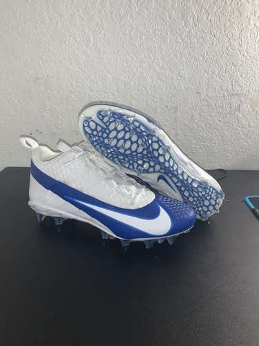 BN Nike Alpha Huarache 6 Cleats Blue & White sz:12.5