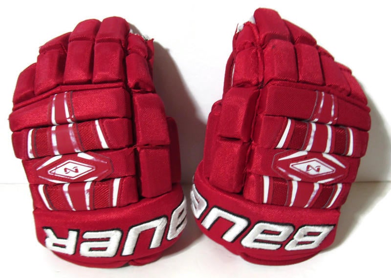 Bauer Nexus 800 Thermo Pro NHL Ice Hockey Gloves Red Senior Size 13" Flexible