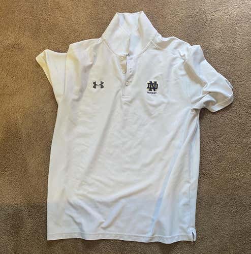 ND Hockey White Polo