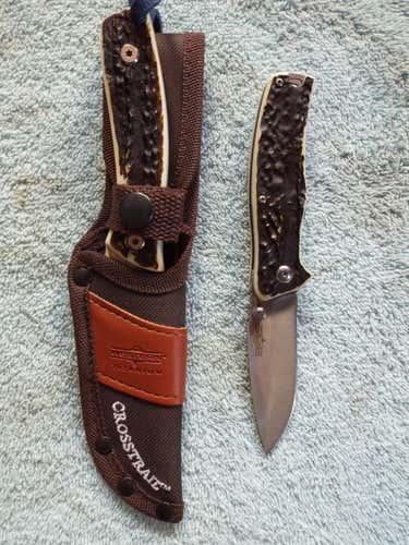 TWO WESTERN TITANIUM KNIVES- ONE STRAIGHT BLADE-ONE FOLDING- NEW-ONE PRICE!!!