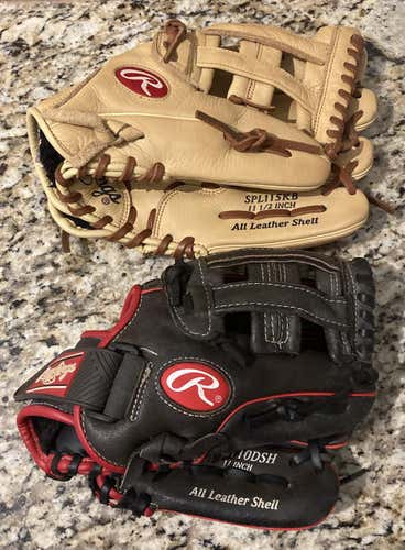 Rawlings Baseball Gloves 11” & 11.5”
