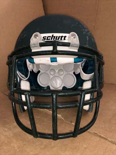 USED SCHUTT XP ADULT FOOTBALL HELMET - LARGE - FLAT DARK GREEN