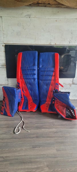 Blue Used Senior CCM Regular Extreme Flex 4 Goalie Full Set Pro Stock