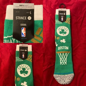 NBA Boston Celtics Large Casual Basketball Socks by Stance * NEW