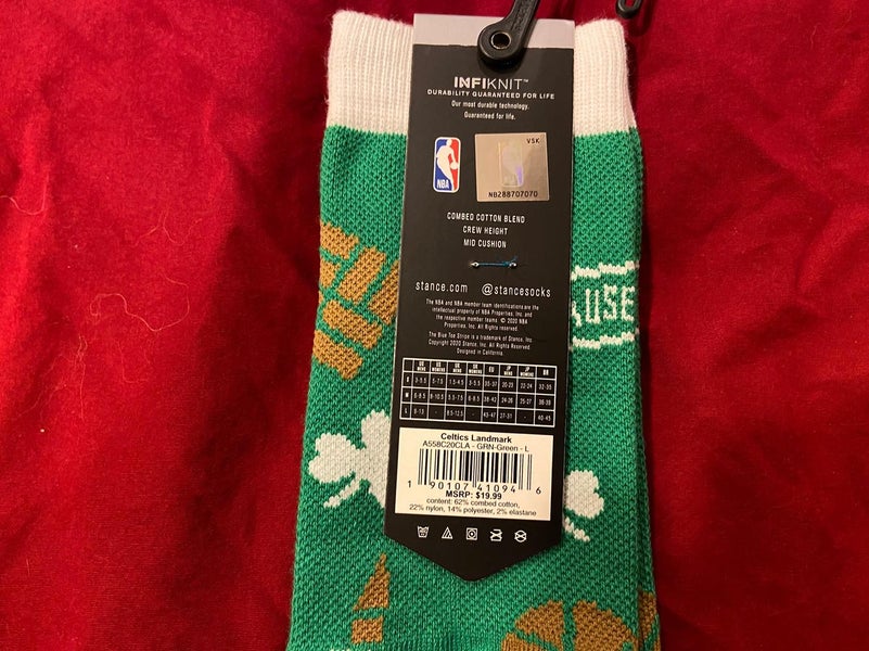 NBA Boston Celtics Large Casual Basketball Socks by Stance * NEW