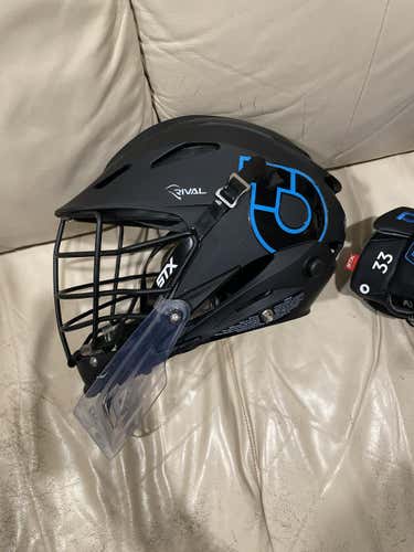 Black Adult Used Player's STX Rival Helmet