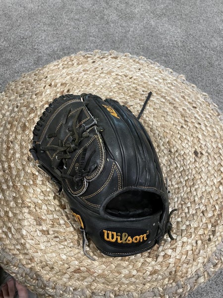 Black Used Wilson Left Hand Throw Pitcher's A2K Baseball Glove 12"