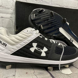 Under Armour Yard Low ST Metal Synthetic Baseball Cleats White Size 8.5 NWB