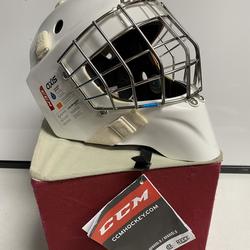 New CCM White Senior Medium Axis Pro Goalie Mask
