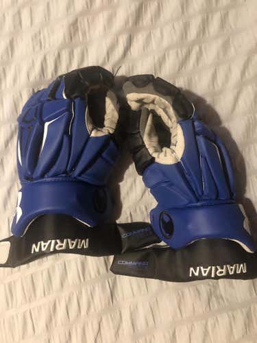 Blue Used Player's Under Armour 13" Command Pro 2 Lacrosse Gloves