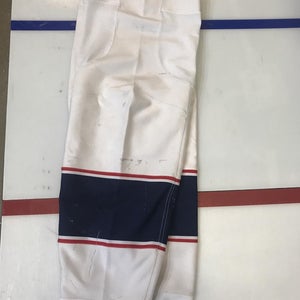 Used Columbus Blue Jackets White Game Socks – Large