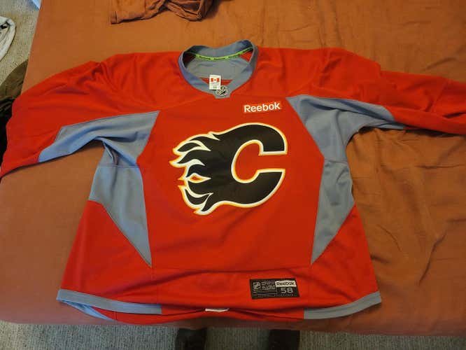 Red Adult Men's Used Size 58 Reebok Jersey Pro Stock