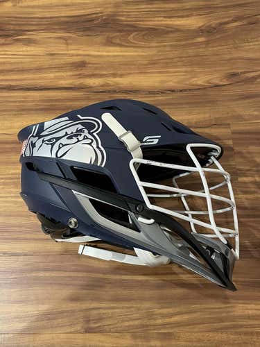 Custom Georgetown NCAA Tournament Lacrosse Matte Blue Cascade S Helmet