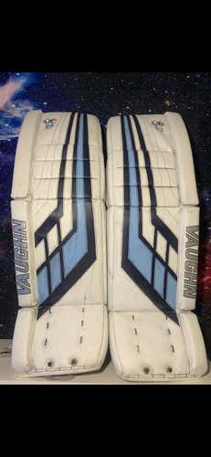 White Senior 35" Vaughn Velocity VE8 Custom Goalie Leg Pads