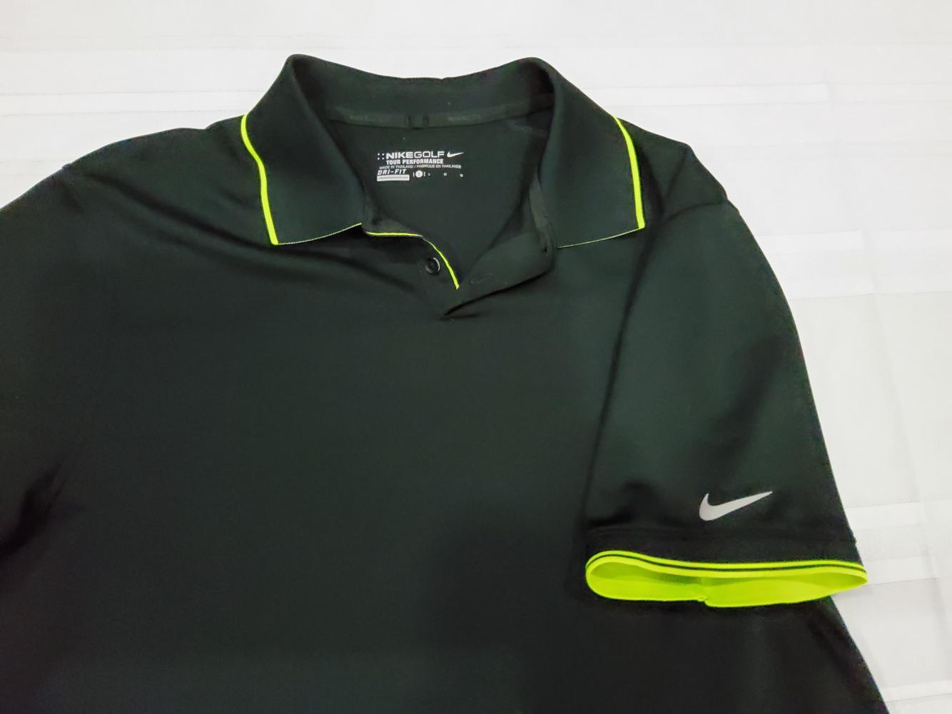 neon yellow nike golf shirt