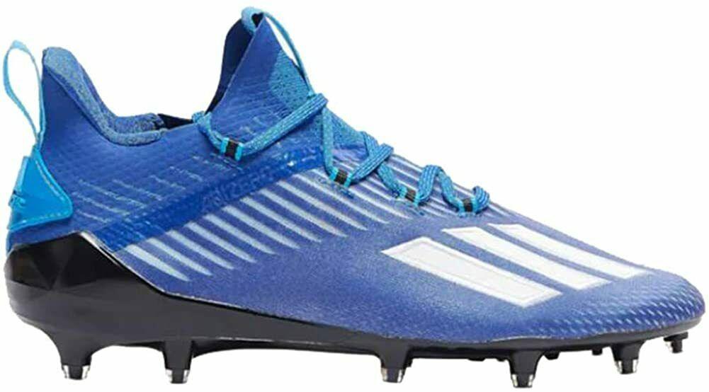 new mens 12 adidas adizero lacrosse/football cleats EF8650 blue/white
