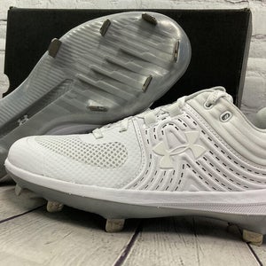 New Under Armour W Glyde ST Size 5.5 White Metal Soccer Cleats New With Box