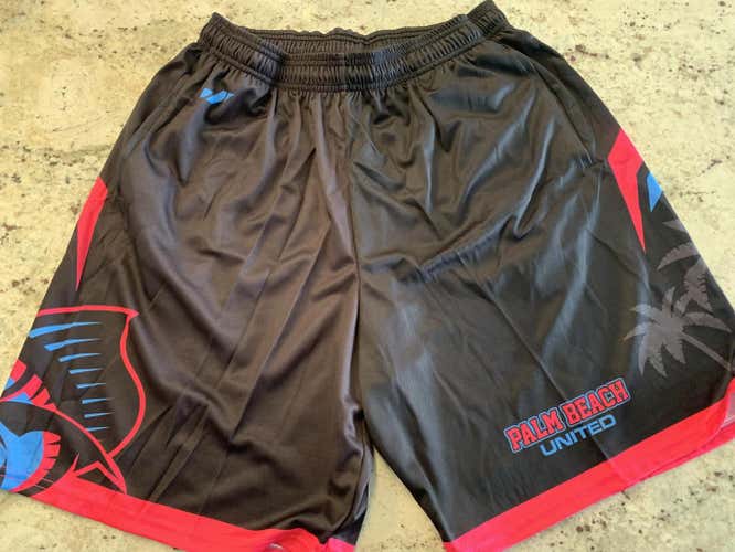 Black Sublimated Palm Beach United Game Shorts