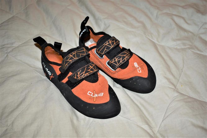 X-Factor Climb-X Rock Climbing Shoes, Orange, Size 5.5 - Great Condition!