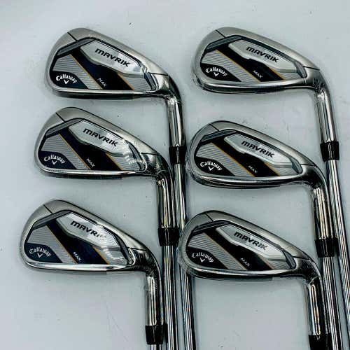 Callaway Mavrik Max Irons #5-Pw Steel Stiff Flex RH 6pc Set NEW