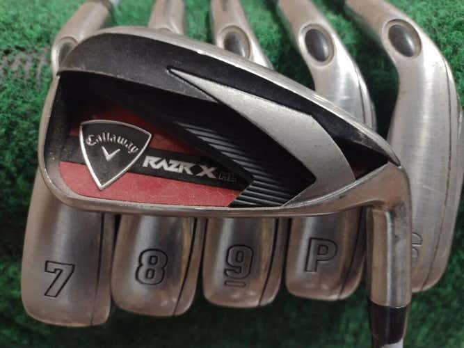 Callaway RAZR X HL olf Iron Set 6-PW,SW Graphite Shaft Regular Flex