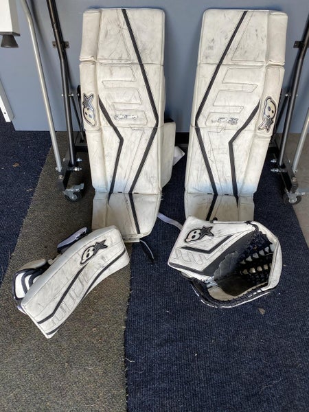 White Used Senior 34" Brian's Regular G-Netik Pro 2 Goalie Full Set