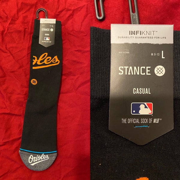 MLB Baltimore Orioles Large Baseball Casual Socks by Stance * NEW