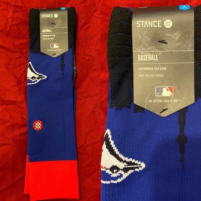 MLB Toronto Blue Jays Large Over The Calf Baseball Socks by Stance * NEW