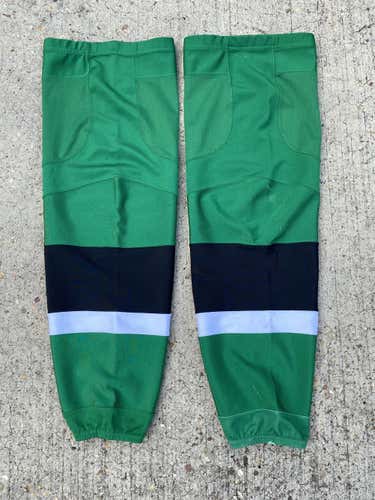 CCM Edge Pro Stock Hockey Shin Pad Socks Stars Green Cut Proof Panel 9281