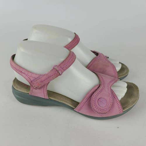 Dansko Womens Iris Ankle Strap Sandals Pink Leather Hook And Loop 7.5-8 EU 38